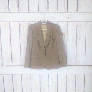 Vintage Evan Picone wool tan blazer